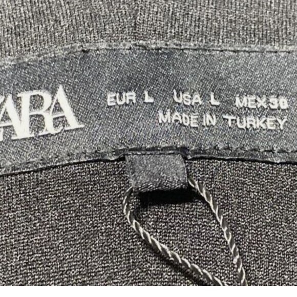 Zara Women Black Corset Peplum Tunic/Mini dress L NWT - Picture 4 of 10